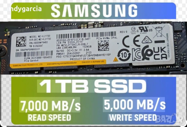 1TB Samsung 980 Pro OEM variant SSD PM9A1 M.2 MZVL21T0HCLR disk 2280 7000/5000mb read/write лаптоп