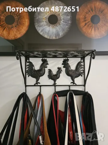 Balinise Coat Hanger with decorative Roosters