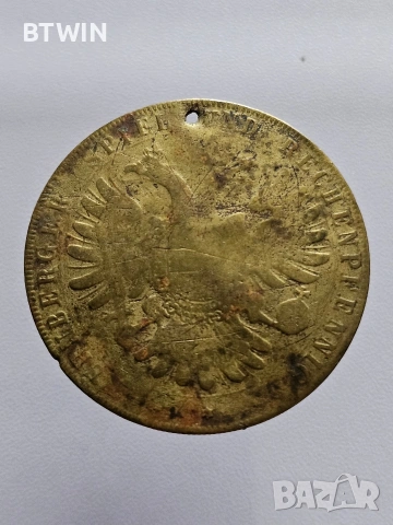 Стар немски месингов пендар ! , снимка 2 - Нумизматика и бонистика - 54019530