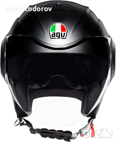 Мото Каска за чопър скутер AGV ORBYT MONO Black,вградени очила,M-57-58 NEW 149.90 €, снимка 2 - Аксесоари и консумативи - 55658691