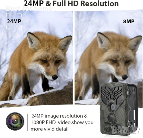 Камера за следи HC-810A 20mp 16/32GB TF карта, снимка 4 - Други - 55047192