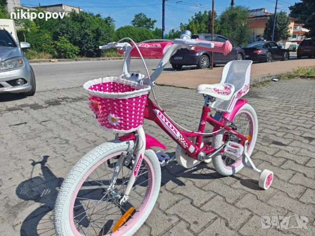 X Детски велосипед 18" LOVELY розов, снимка 3 - Други - 54864091