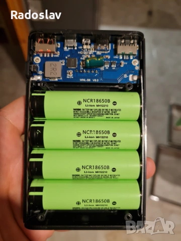 Powerbank със сменяеми Panasonic батерии и 8000 mah (40.5 Wh) реален капацитет, снимка 2 - Външни батерии - 54069780