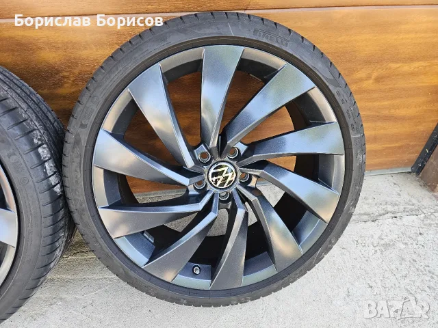 Оригинални VW джанти 20" Rosario 5x112 + гуми Pirelli 245/35 R20, снимка 5 - Гуми и джанти - 55512692