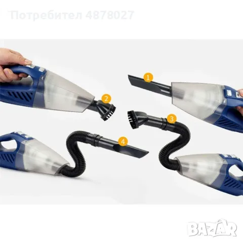 Прахосмукачка за кола с накрайници за почистване  AUTO CLEAN1, снимка 3 - Аксесоари и консумативи - 55536486