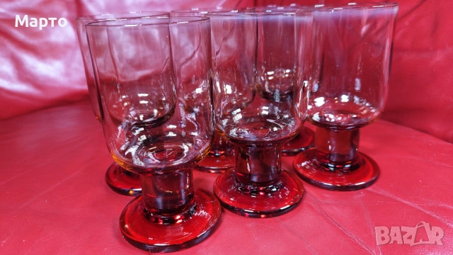 Много красиви стъклени чаши за концентрат, цветно стъкло, 6 бр, снимка 6 - Чаши - 54240291