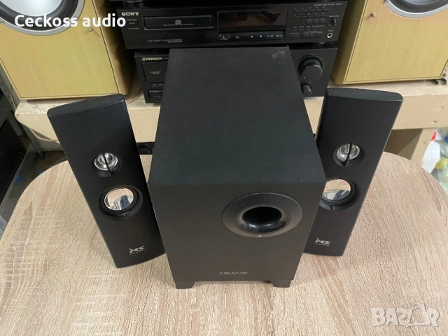 Creative 2.1 Speaker System + Subwoofer – Компютърни колони с мощен бас, снимка 3 - Ресийвъри, усилватели, смесителни пултове - 54802501