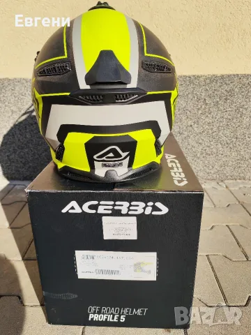 Мотокрос каска ACERBIS PROFILE 5 BLACK/FLUO YELLOW, снимка 3 - Аксесоари и консумативи - 55677064