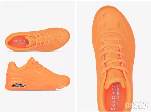 Дамски обувки SKECHERS Uno Night Shades ORANGE with air-cooled memory foam НОВИ