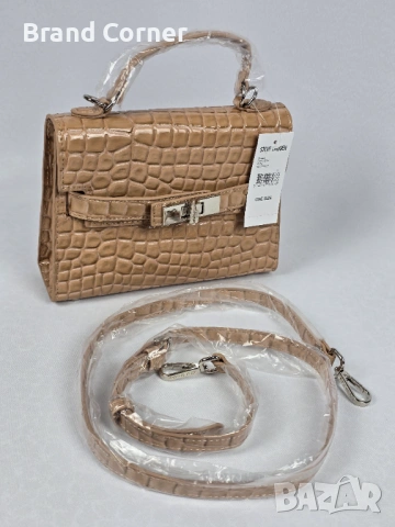 Нова дамска чанта Steve Madden Daxton Nude Croc, снимка 3 - Чанти - 54405942
