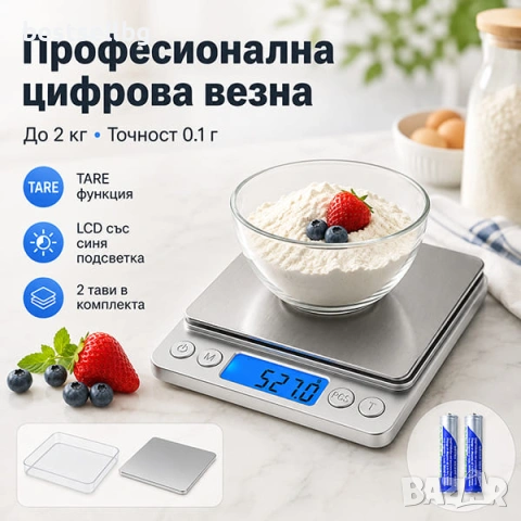 Прецизна електронна везна за храна кафе лекарства мини кухненска точна