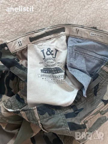 Мъжки камуфлажен карго панталон J&J Jeans Intelligence – W33/L32, снимка 3 - Панталони - 55665916