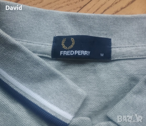 Оригинална Мъжки фланелка с яка Fred Perry , снимка 3 - Тениски - 55062872