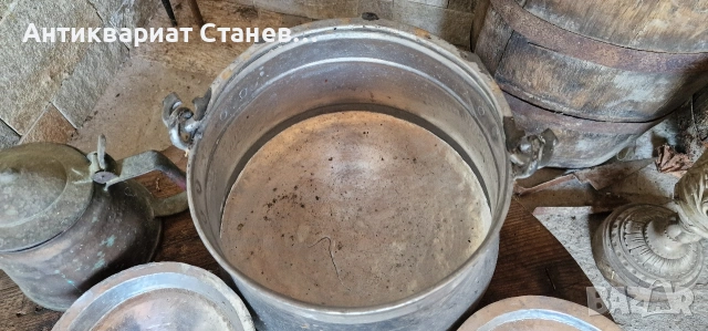 Медно менчо и 5 броя сахани, снимка 5 - Антикварни и старинни предмети - 54509779