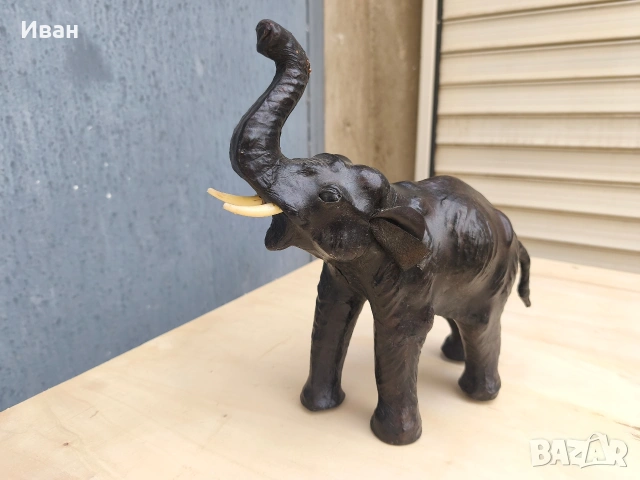 кожена статуетка/фигура на слон , снимка 3 - Антикварни и старинни предмети - 54267918