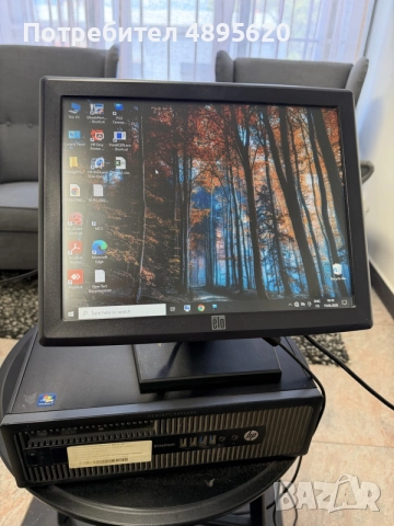 Монитор с Touch екран и POS компютър за търговска дейност., снимка 3 - Работни компютри - 55397831