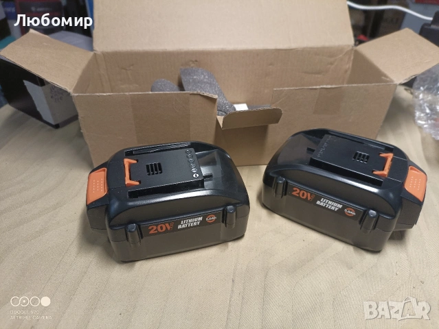 5.0Ah батерия за Worx 20v безжични електрически инструменти WA3578 WA3520 и други, пакет от 2 , снимка 3 - Други инструменти - 54439315