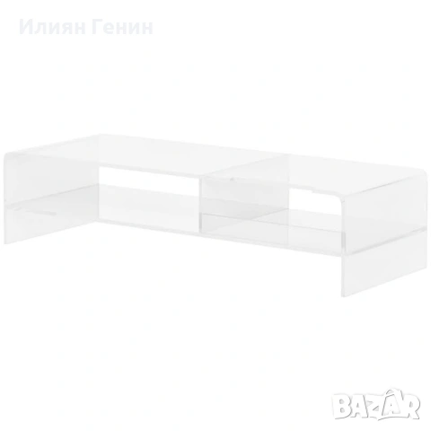 Стойка за монитор HOMCOM с отделение за клавиатура, снимка 8 - Етажерки - 54187928