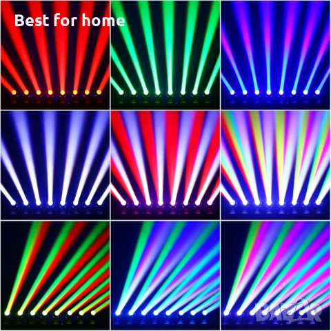 U`King 40W LED движеща се глава, RGBW лъчево осветление, сценични светлини с DMX звуково активиран , снимка 3 - Лед осветление - 54903449
