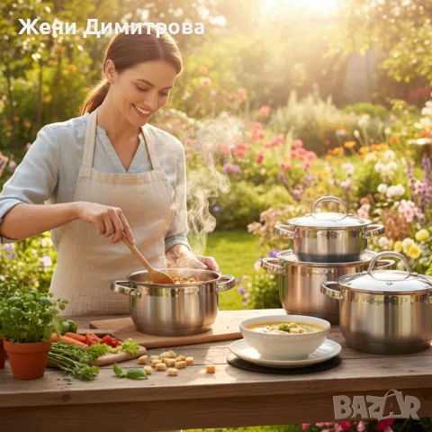 Cheffinger комплект тенджери от неръждаема стомана 3 части, снимка 3 - Съдове за готвене - 55704197