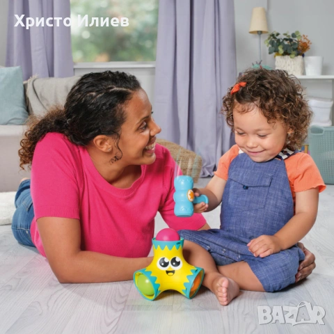 Активна играчка с топки и чук TOMY Toomies Knock Knock, снимка 5 - Образователни игри - 54685474