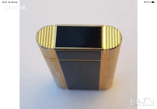 Запалка Zippo Contempo употребявана черно-златна от 80-те, снимка 3 - Запалки - 55357132