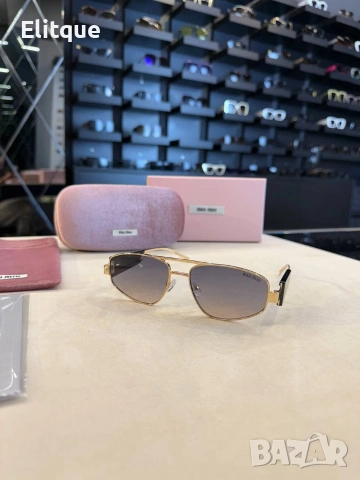 Очила + висок клас калъф + на марката кутия + сертификат + кърпичка miu miu , снимка 9 - Слънчеви и диоптрични очила - 54373043