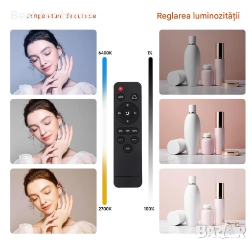 Комплект студийно фото FGen Softbox, 50 см осмоъгълен LED осветителен комплект с 85W LED крушки , снимка 4 - Други - 54997947