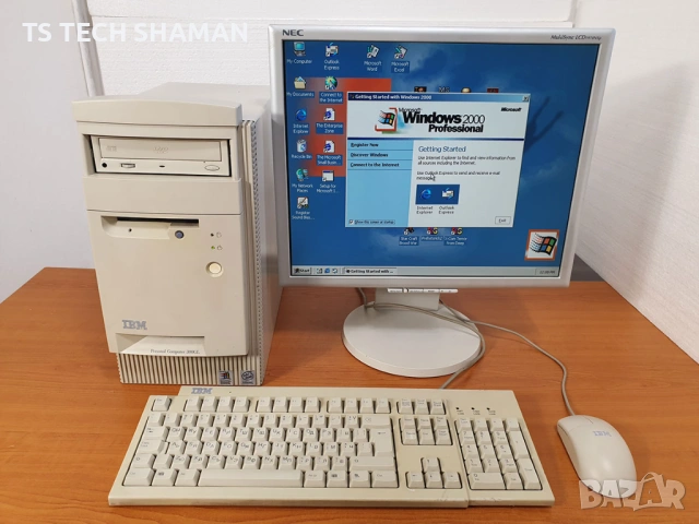 ⭐Продавам рядък ретро компютър IBM 300GL с  WINDOWS 2000 Pro и много ретро игри⭐, снимка 2 - Антикварни и старинни предмети - 54810566
