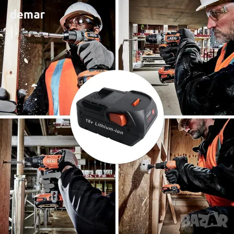 Резервна батерия 18 V 5000 mAh за AEG и RIDGID, снимка 4 - Други инструменти - 55330334