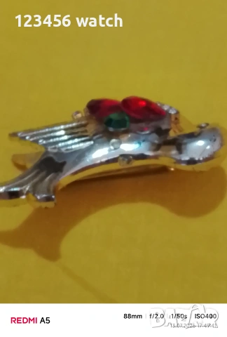 Красива позлатан брошка, снимка 3 - Други - 55266071