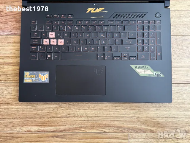 17.3 144Hz Asus TUF Dash`Core i7-12700H/Nvidia RTX 3070/16GB DDR5/512GB SSD/Full HD IPS, снимка 4 - Лаптопи за игри - 55618692