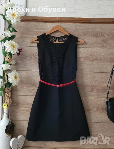 Черна къса елегантна рокля Zara 