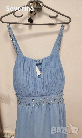 LABEL BE официална,нова,небесно синя рокля Л/ХЛ , снимка 4 - Рокли - 54078068