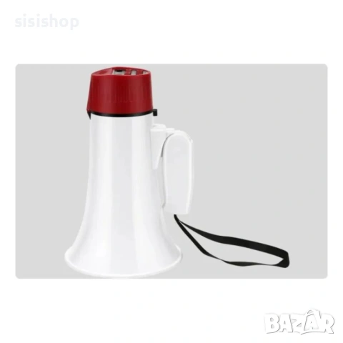 Комплект Професионален Преносим Мегафон: USB, Презареждаеми Батерии и Мощен Звук 4917, снимка 3 - Футбол - 53993496