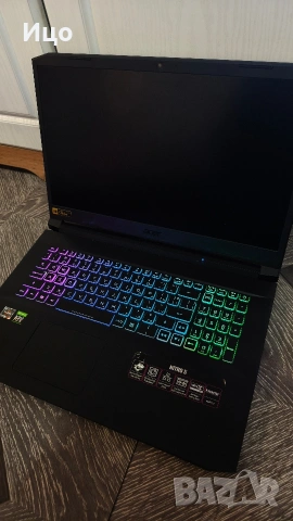 Acer NITRO 5 , 17.3 , 144hz 3ms , rtx 3070 , 32GB , nvidia amd ryzen, снимка 2 - Лаптопи за игри - 54438763