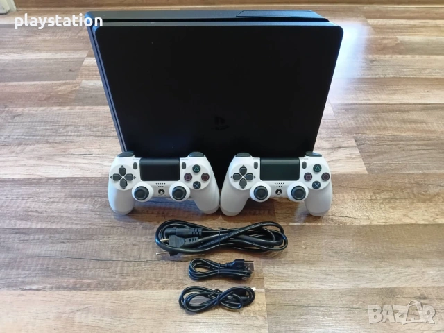 PlayStation 4 Slim 500GB + 2 НОВИ джойстика + ХИТ ИГРИ (Fortnite, Minecraft, CoD)