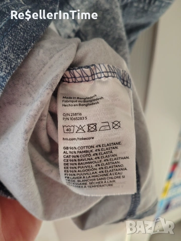 Дамска мини рокля имитация на деним, Divided H&M + подарък очила сърца, снимка 6 - Рокли - 54345918