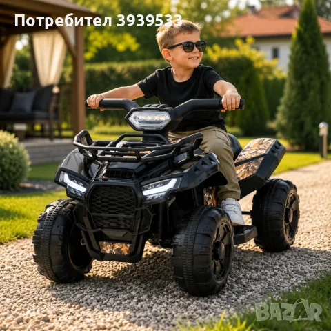 Детско акумулаторно ATV J320 6V – LED светлини, черно, снимка 6 - Коли, камиони, мотори, писти - 55382166