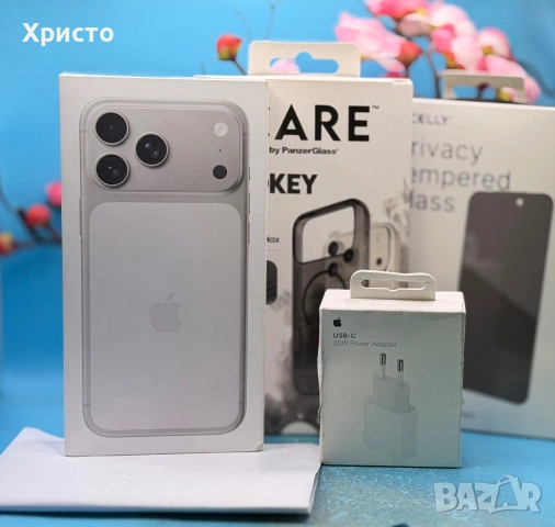 НОВ!!! Apple iPhone 17 Pro Max, 512GB, 5G, Silver + аксесоари 