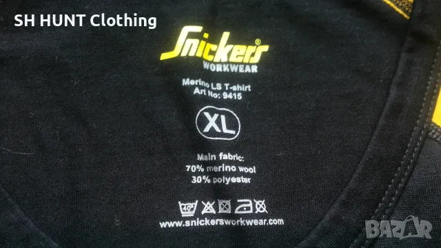 Snickers 9415 Work Wear Thermo 70% Merino Wool размер L работна термо блуза W4-769, снимка 9 - Блузи - 55680872