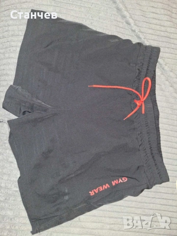 Мъжки спортни къси панталони GYM WEAR,– Черни