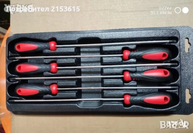 TRIDENT TOOLS 6 БРОЯ дълги качествени отвертки Torx T10 T15 T20 T25 T27 T30 дълги 250mm, снимка 2 - Отвертки - 55214723