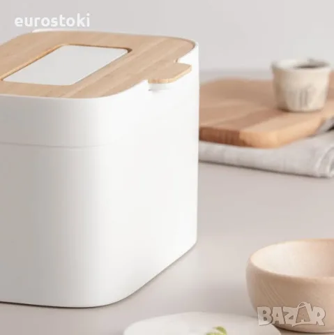 Мини кош за органични отпадъци за кухня KAZAI Elin, дизайнерски кош за биоотпадъци 4.5 л, снимка 4 - Кутии за съхранение - 55646877