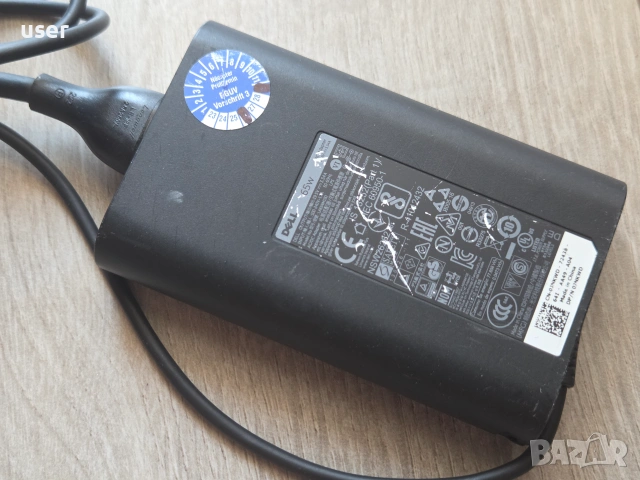 Оригинално зарядно за лаптоп Dell 65W 19.5V 3.34A LA65NM130