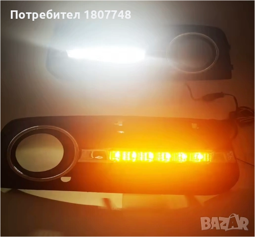 Пластмасови решетки за предна броня с лед лента , снимка 2 - Автомобили и джипове - 54902271