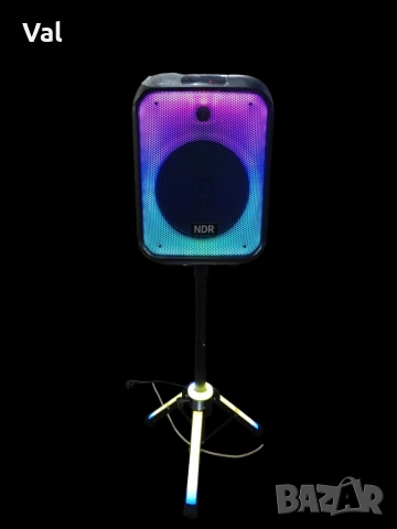 Bluetooh Karaoke Speaker NDR 102B - Красив LED високоговорител със 7 режима; 2 години гаранция, снимка 4 - Bluetooth тонколони - 54827138