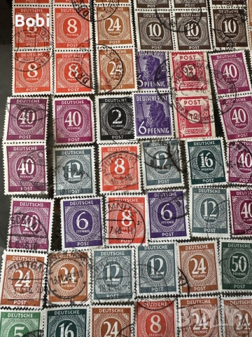 Немски лот пощенски марки 1919-1949г, снимка 2 - Филателия - 55537329