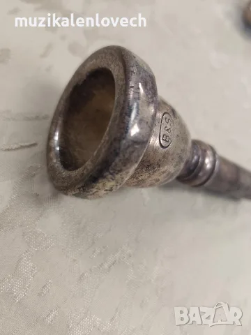 Мундщук B&S No.18 Tuba Mouthpiece – Made in GDR – Original German Silver-Plated Mouthpiece for Eb/F , снимка 2 - Духови инструменти - 55532263