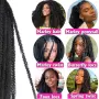 Нова афро къдрава Синтетична коса за плитки Marley Twist, 8 пакета, 24 инча, 1B цвят, снимка 6